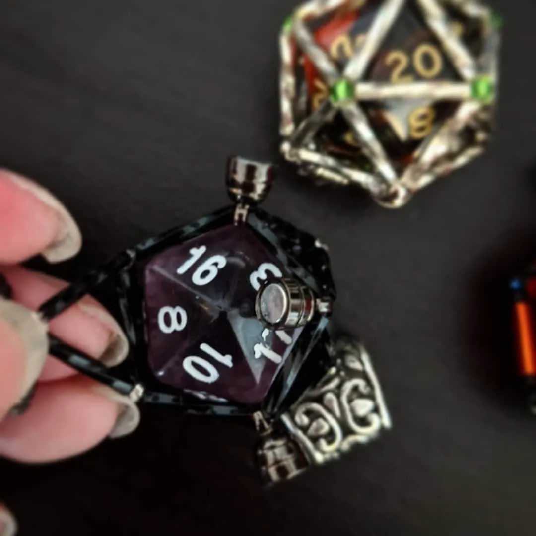 D20 Choker Necklace Heavy Chain