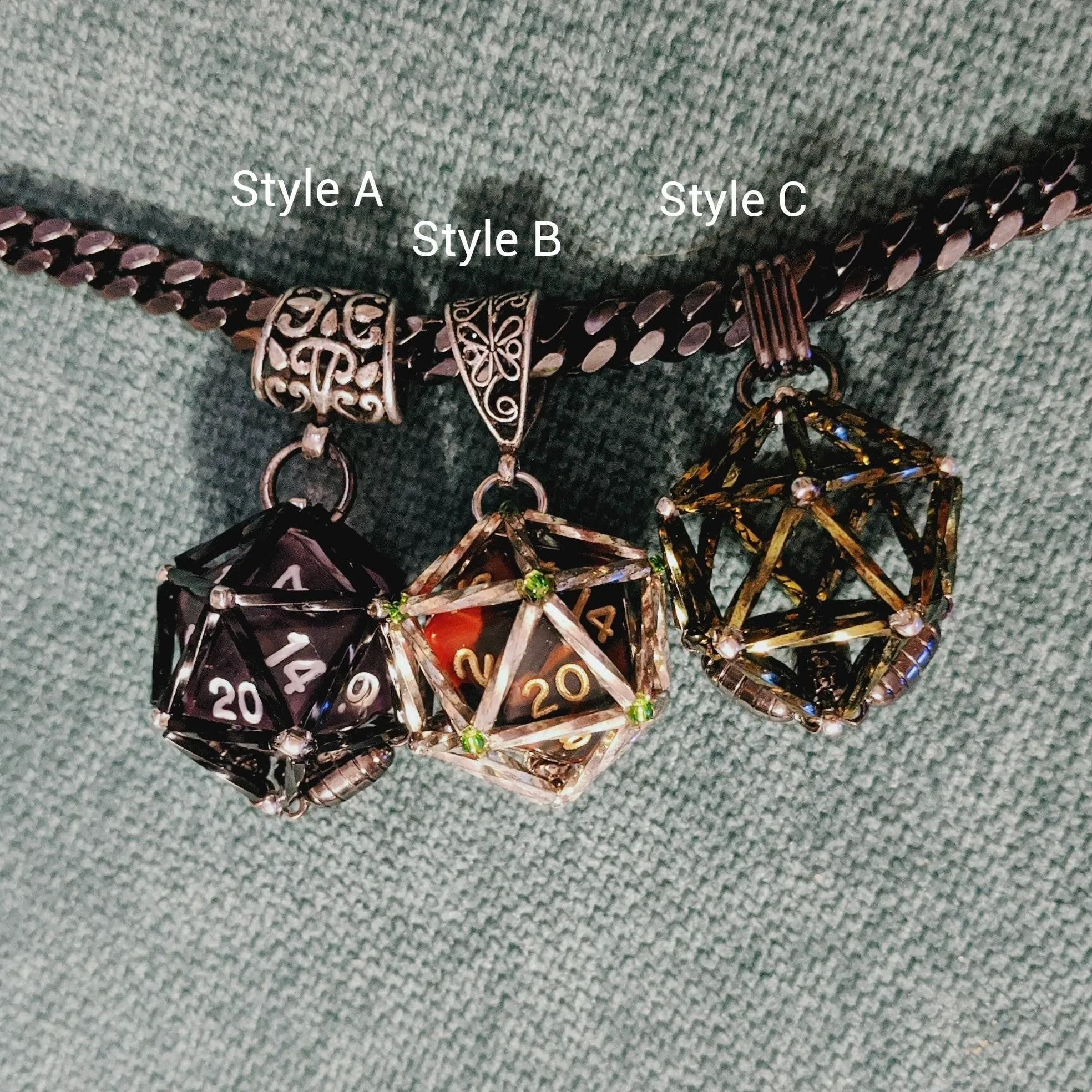 D20 Choker Necklace Heavy Chain