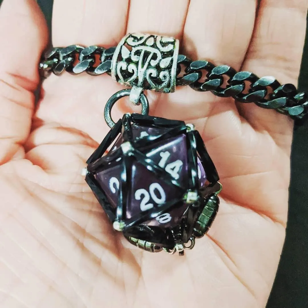 D20 Choker Necklace Heavy Chain
