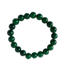 Dark Green Mountain Jade 8mm Bracelet