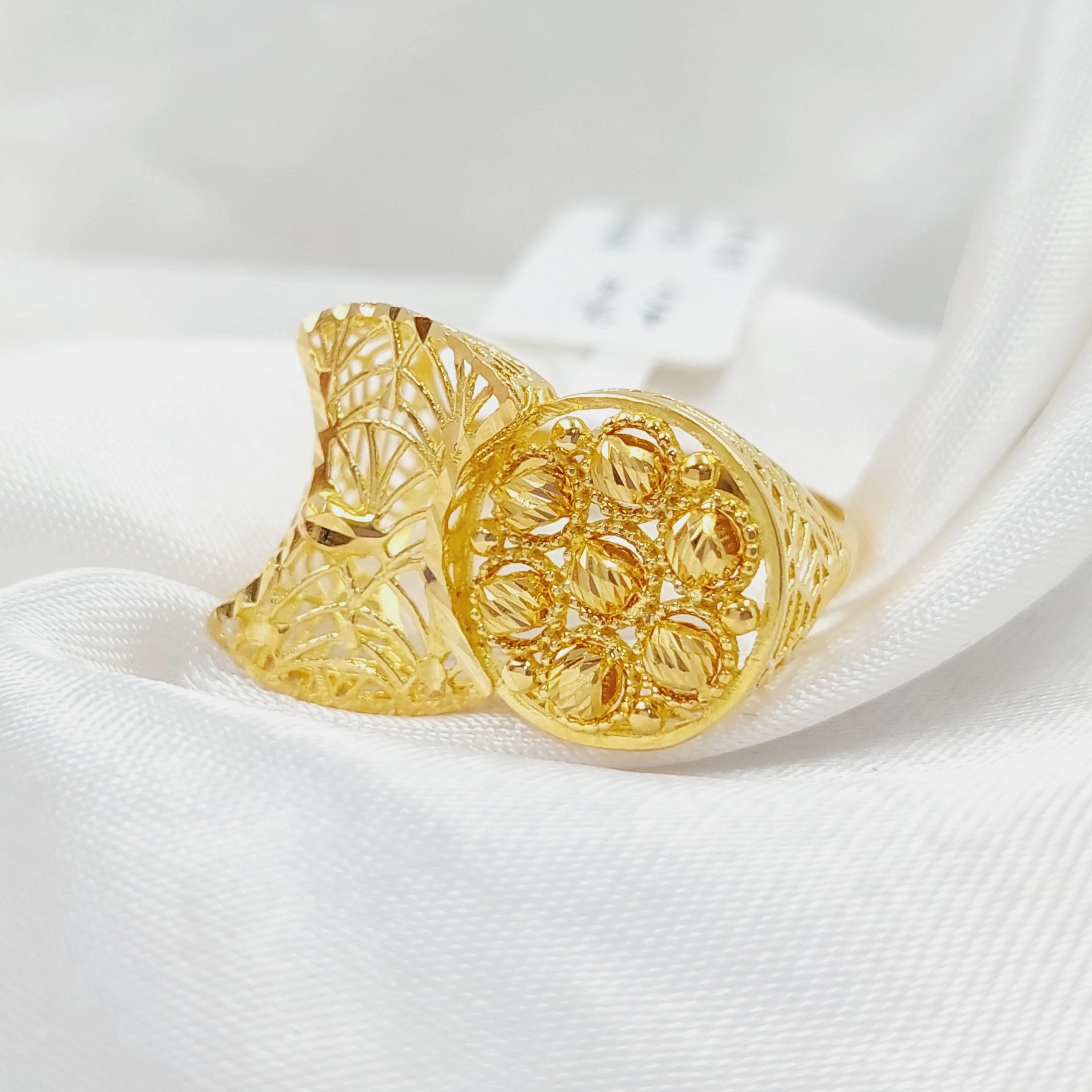 Enameled Engraved Ring