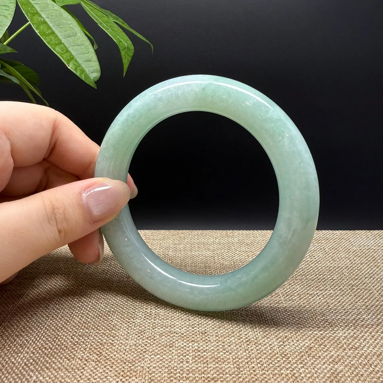 Genuine Burmese Green Jade Jadeite Bangle Bracelet ( 58mm )