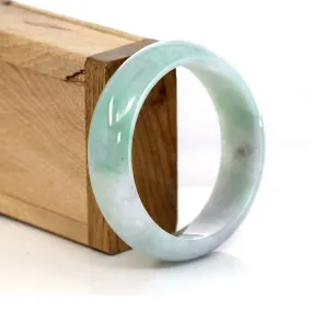 Genuine Burmese Lavender & Green Jadeite Jade Bangle Bracelet (57.63 mm) #207