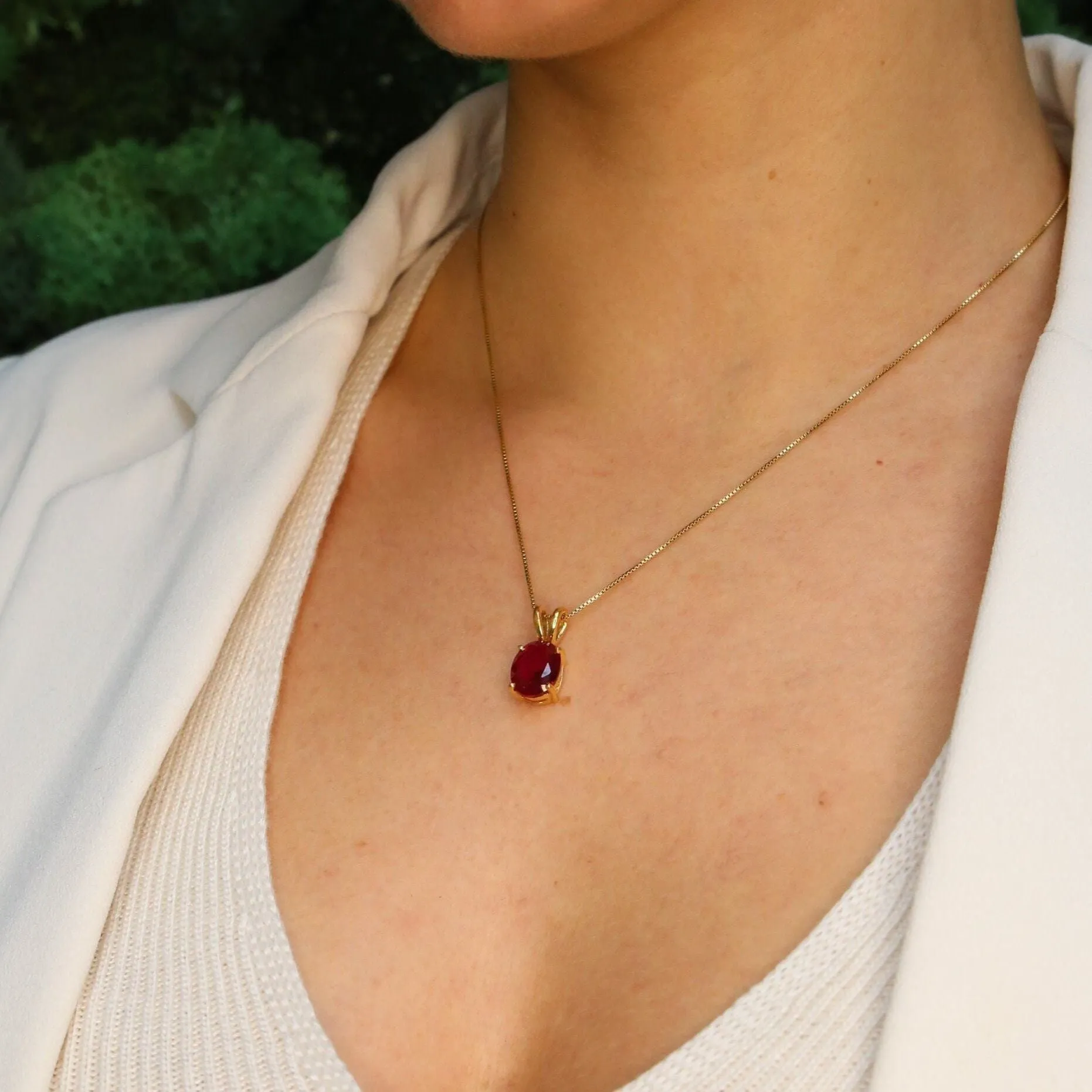 Gold Blue Topaz Necklace - Natural Blue Topaz Pendant, Oval Topaz Necklace