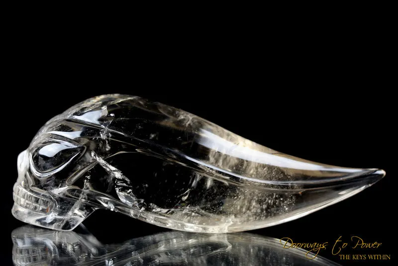 Golden Citrine Quartz 'Atomic' Traveler Crystal Skull