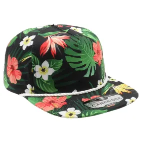 Hawaii Floral Rope Hat in assorted colors