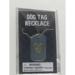 Heart Dog Tag Necklace
