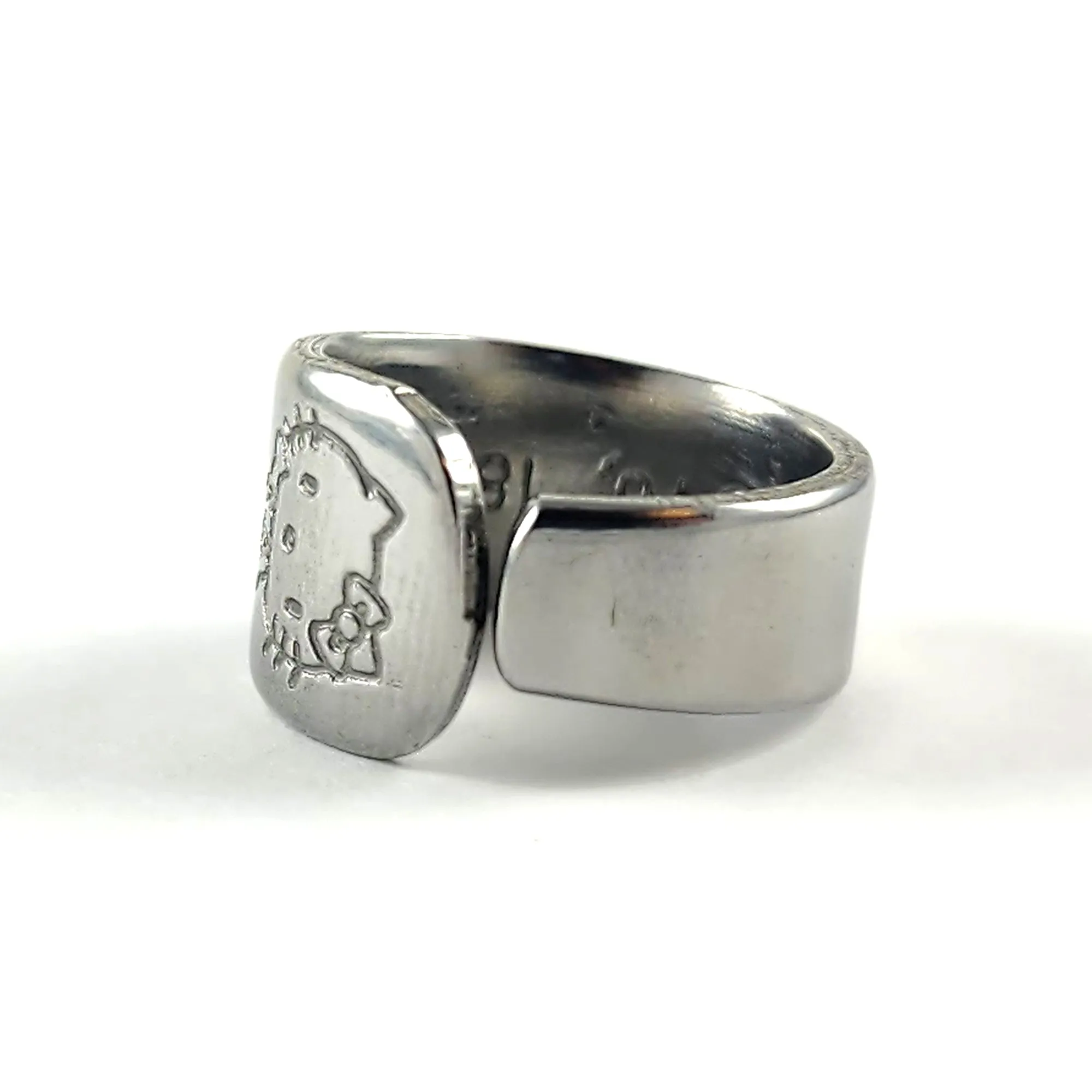 Hello Kitty Waving Stainless Steel Spoon Ring