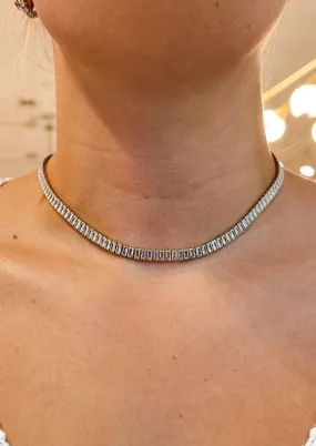 High Shine CZ Necklace, Gold