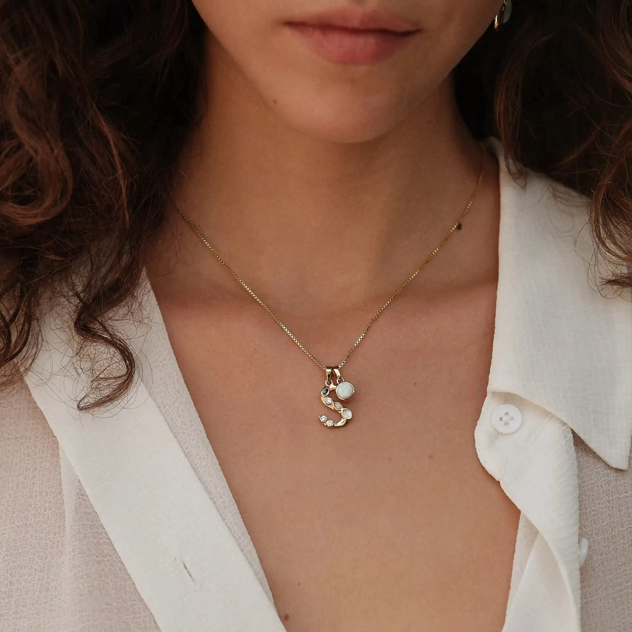 Initial Necklace Set