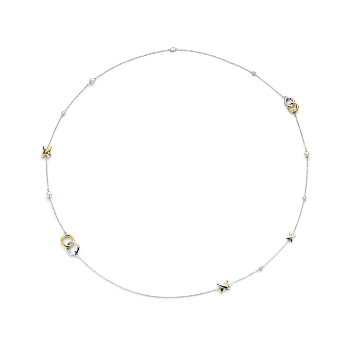 Intertwined Circle & Cross Station Necklace