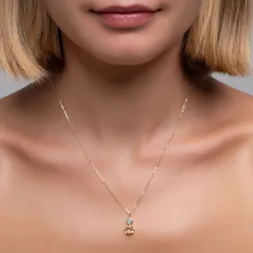 Isola Bella Gold Citrine and Green Amethyst Necklace