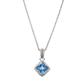 John Hardy Sterling Silver Blue Topaz Necklace