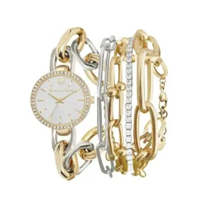Kendall   Kylie Dainty Silver/Gold Chain Link Metal Analog Watch