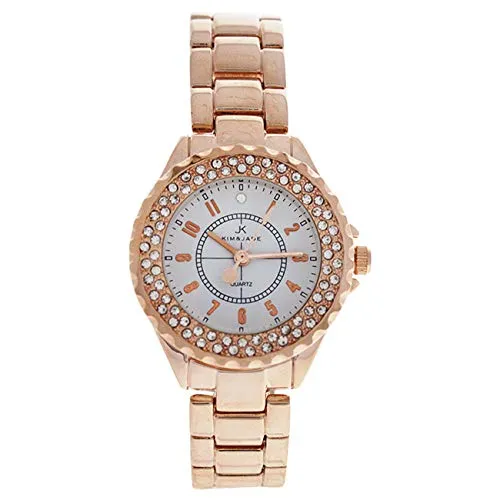 Kim & Jade 2033l-Gpw Rose Gold Stainless Steel Bracelet Watch Watch For Women 1 Pc