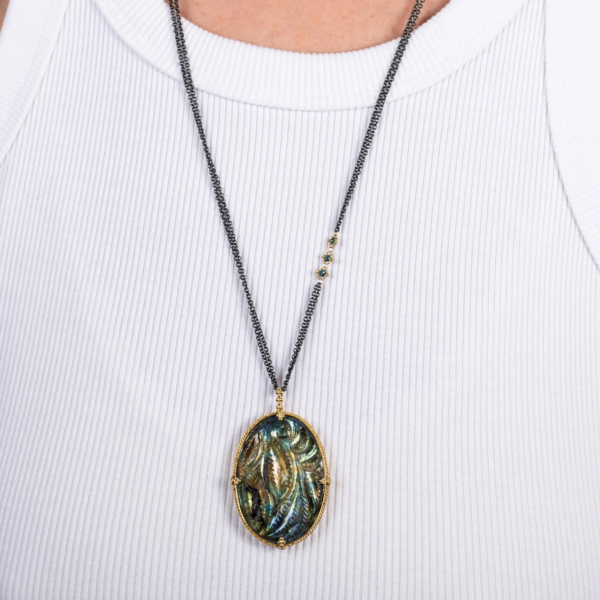Labradorite Contrast Necklace