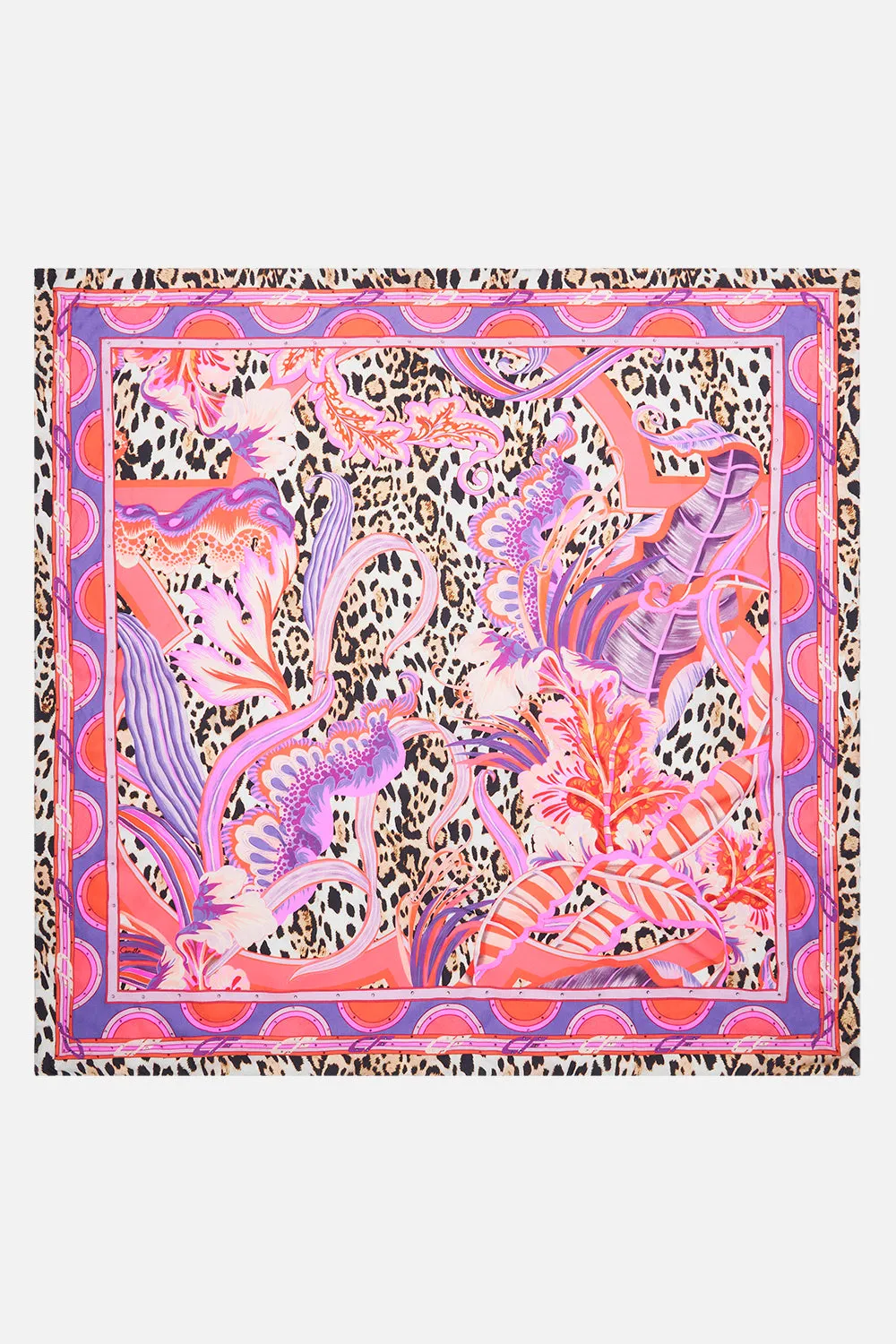 LARGE SQUARE SCARF VIOLA VINTAGE