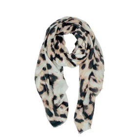 Leopard Animal Print Scarf - Brown