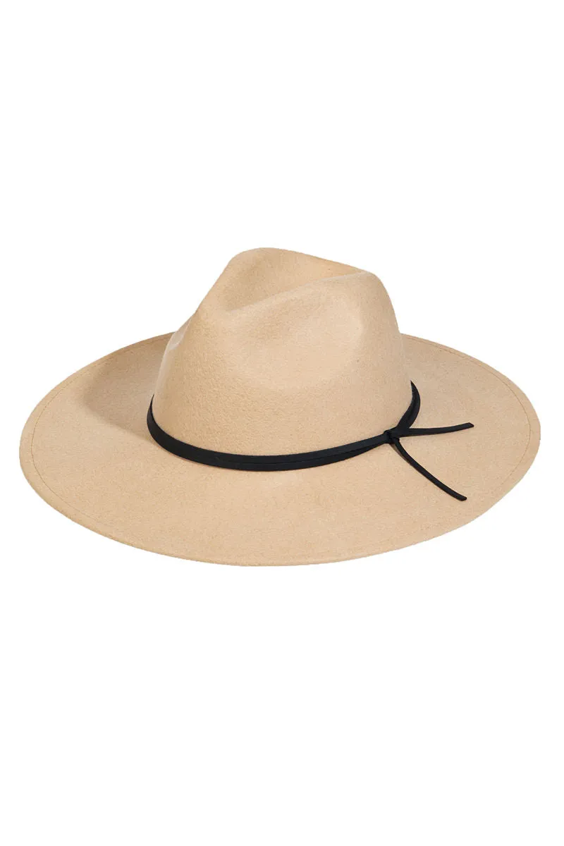 Louise Hat With Tie Brim Detailing In Cream