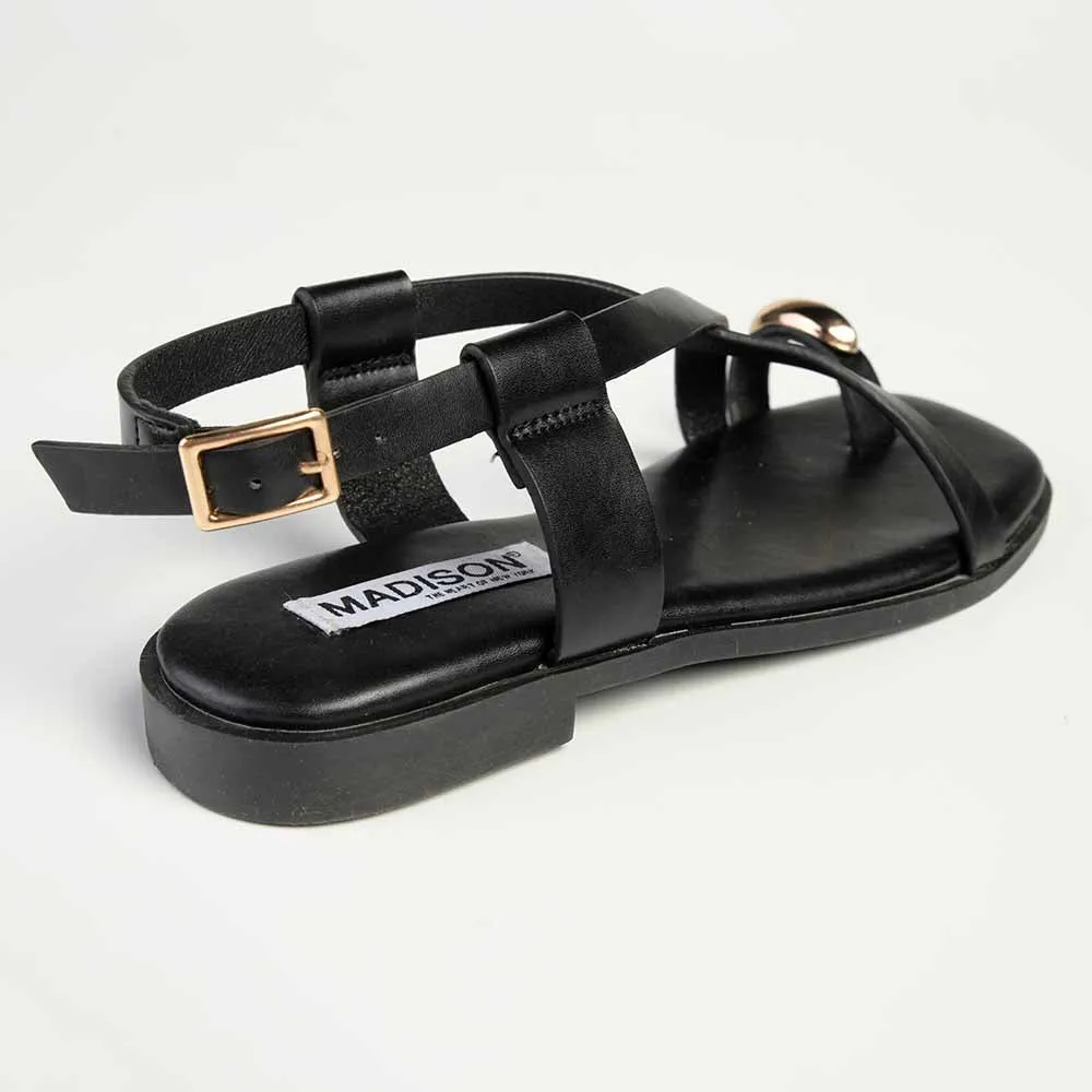 Madison Jenna Toe Ring Sandal - Black
