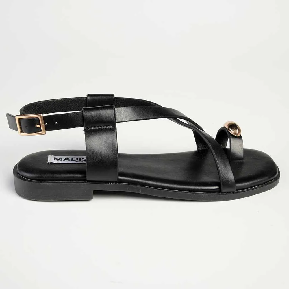 Madison Jenna Toe Ring Sandal - Black
