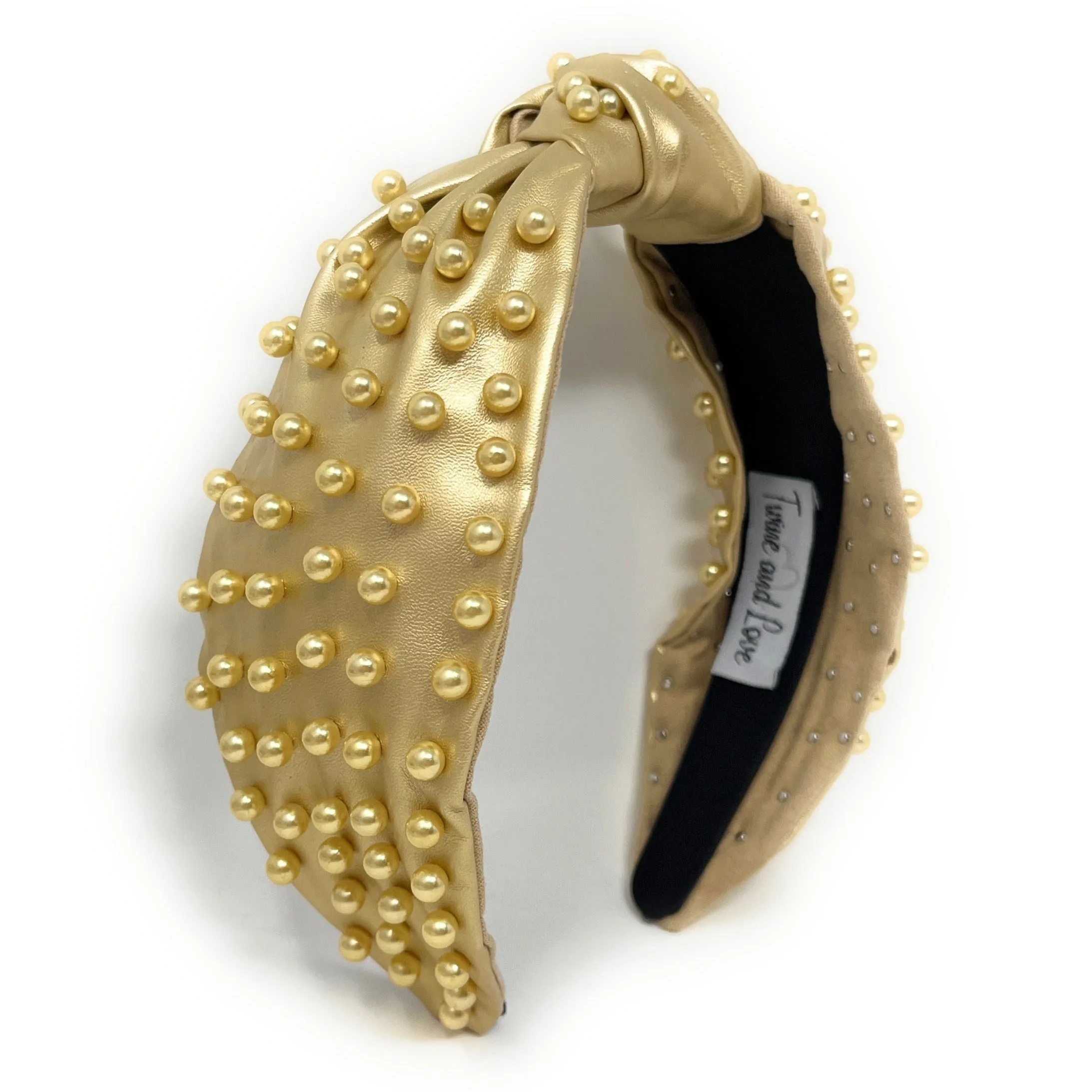 Metallic Wide Pearl Vegan Knot Headband (more colors)