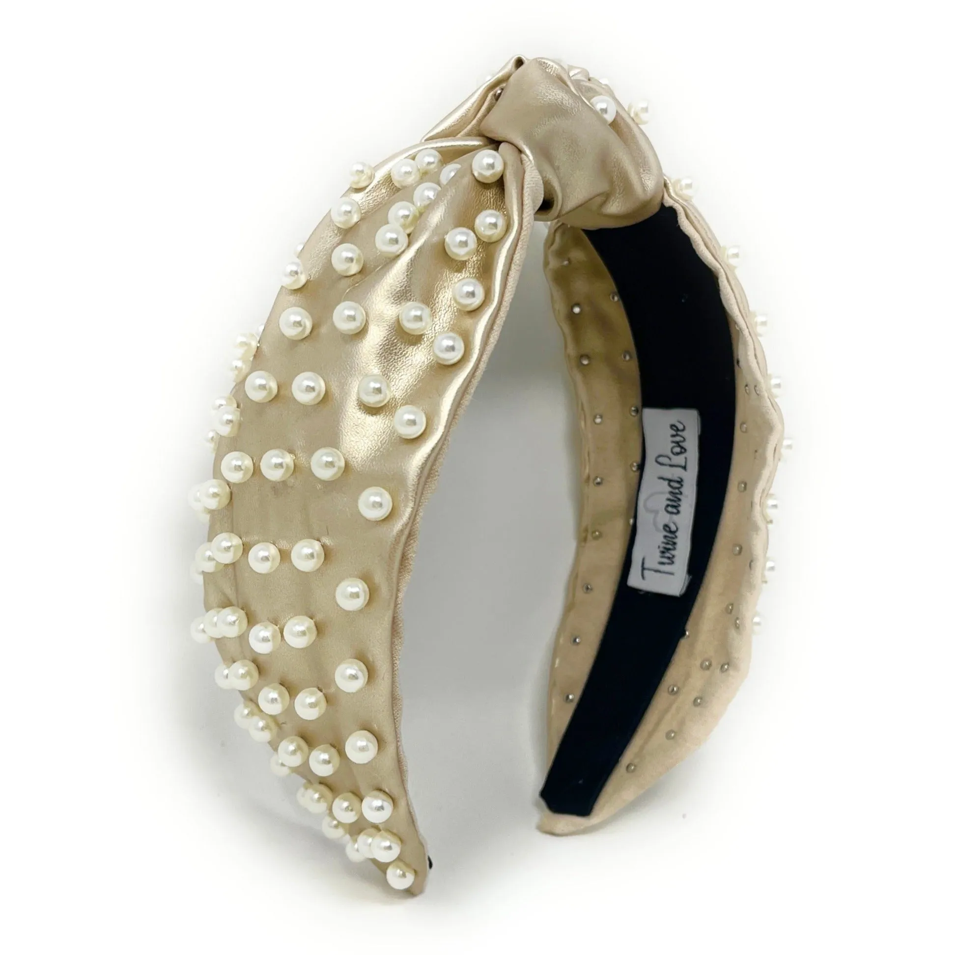 Metallic Wide Pearl Vegan Knot Headband (more colors)