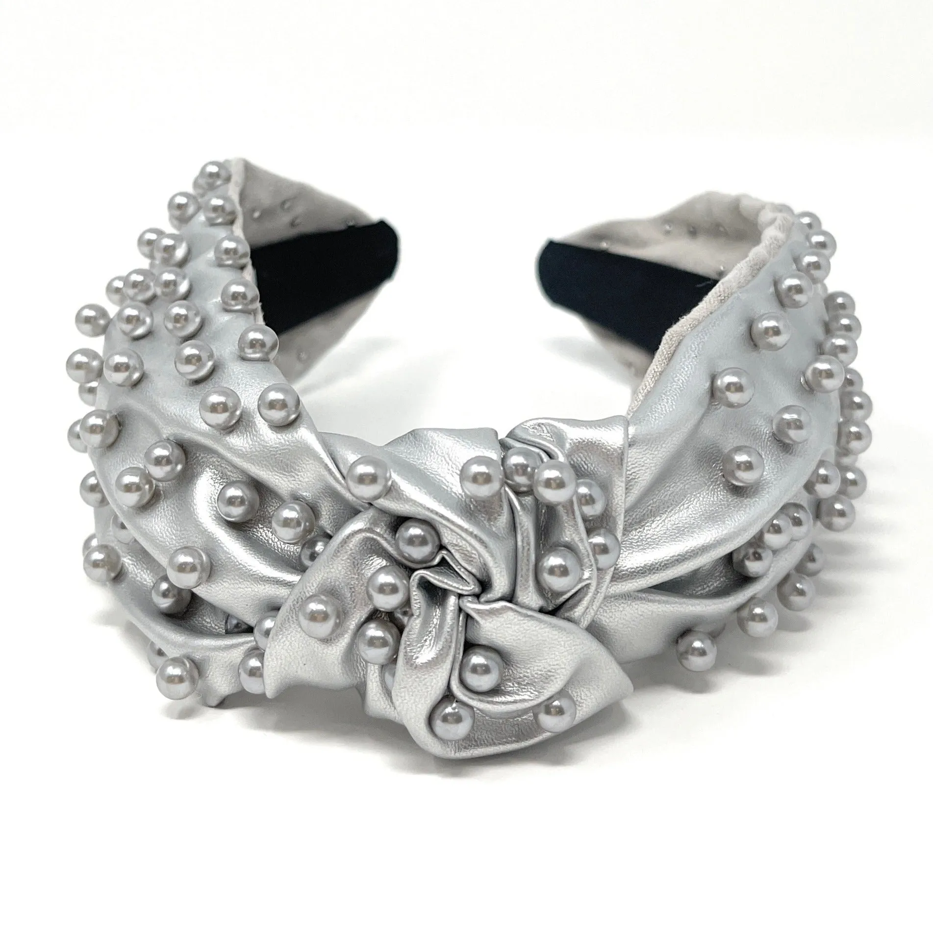 Metallic Wide Pearl Vegan Knot Headband (more colors)