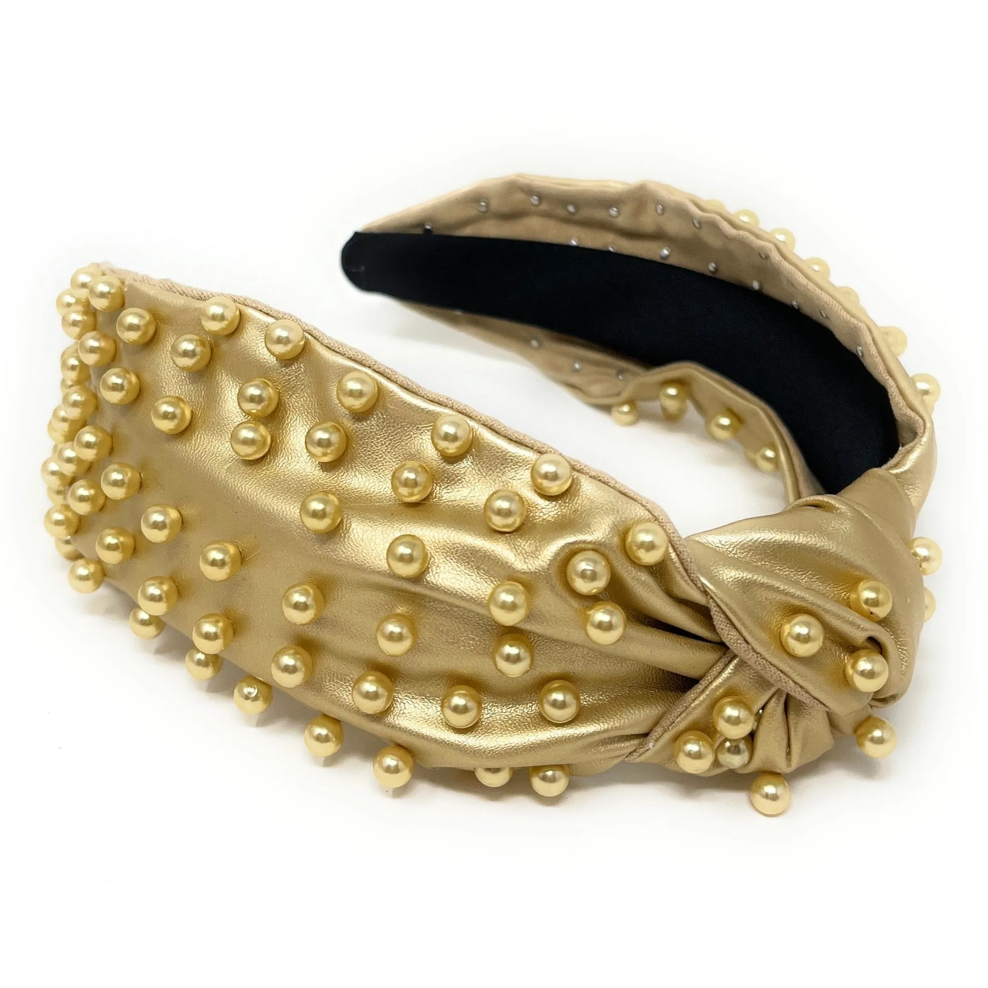 Metallic Wide Pearl Vegan Knot Headband (more colors)