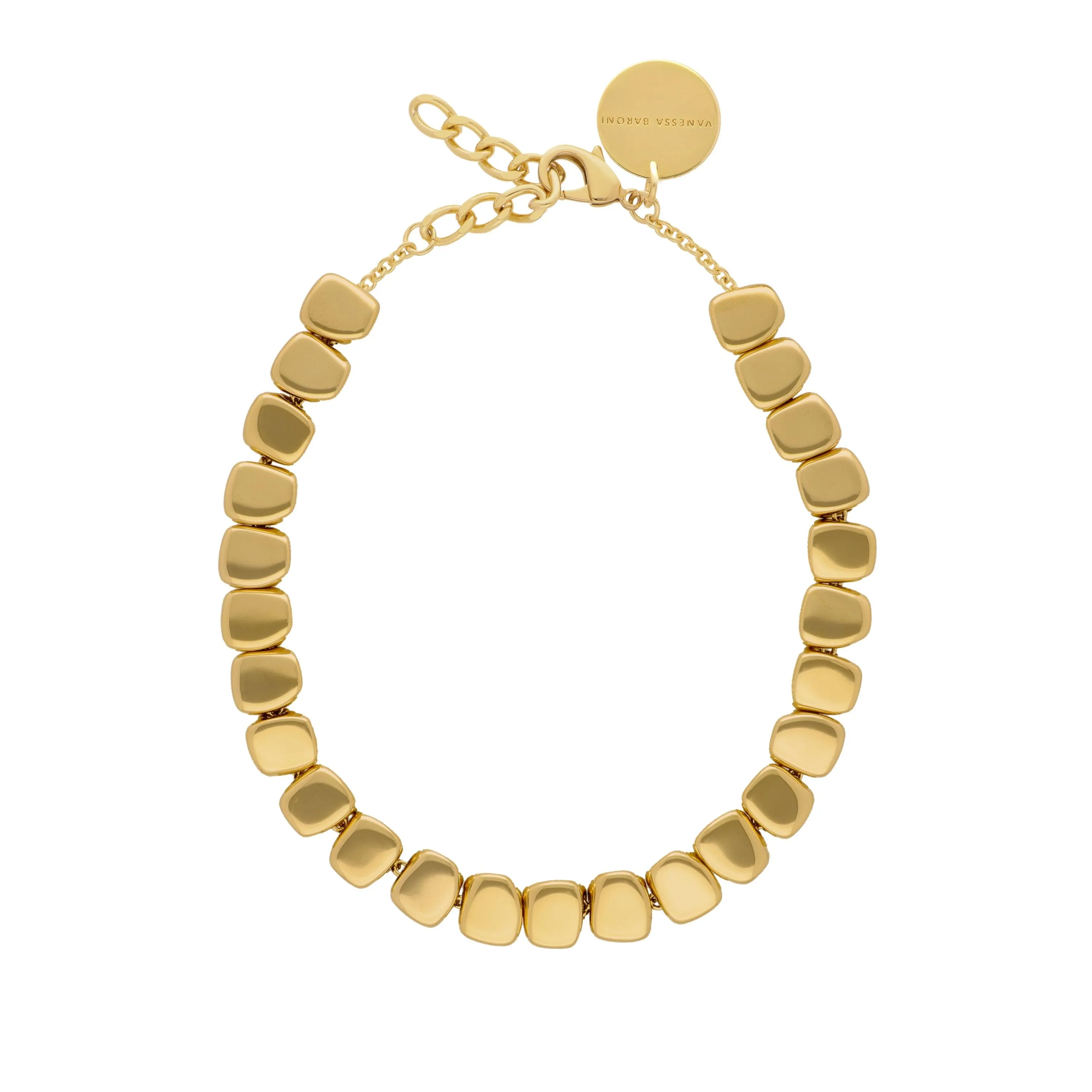 Mini Organic Shaped Necklace Gold