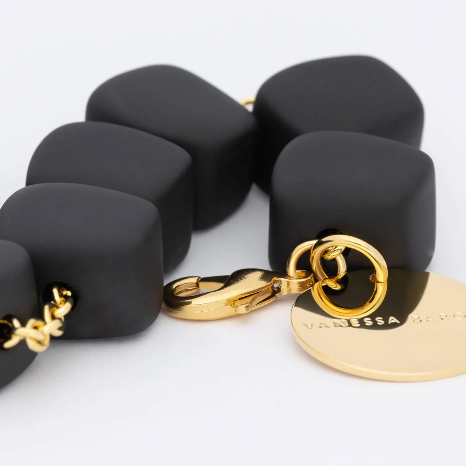Mini Organic Shaped Necklace Matt Black