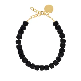 Mini Organic Shaped Necklace Matt Black