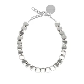 Mini Organic Shaped Necklace Silver