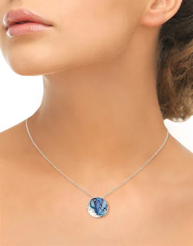 Moon and Stars Necklace, Sterling