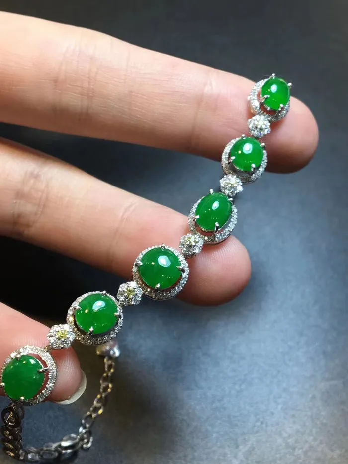 Natural Jade Bracelet Jadeite Bracelet NBT72