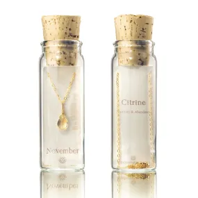 November Birthstone Necklace - Citrine Jewelry