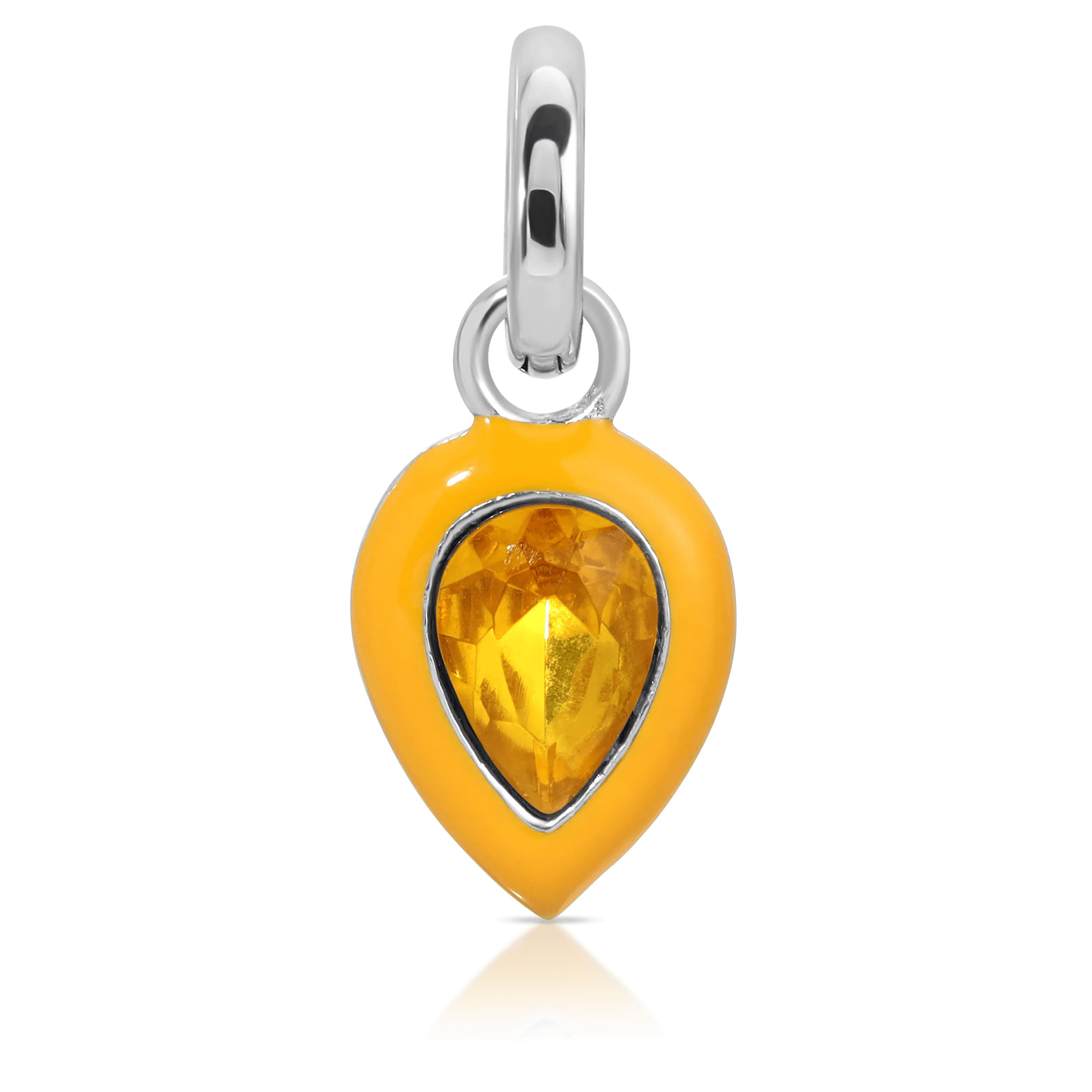 November Topaz Birthstone Charm - Pear