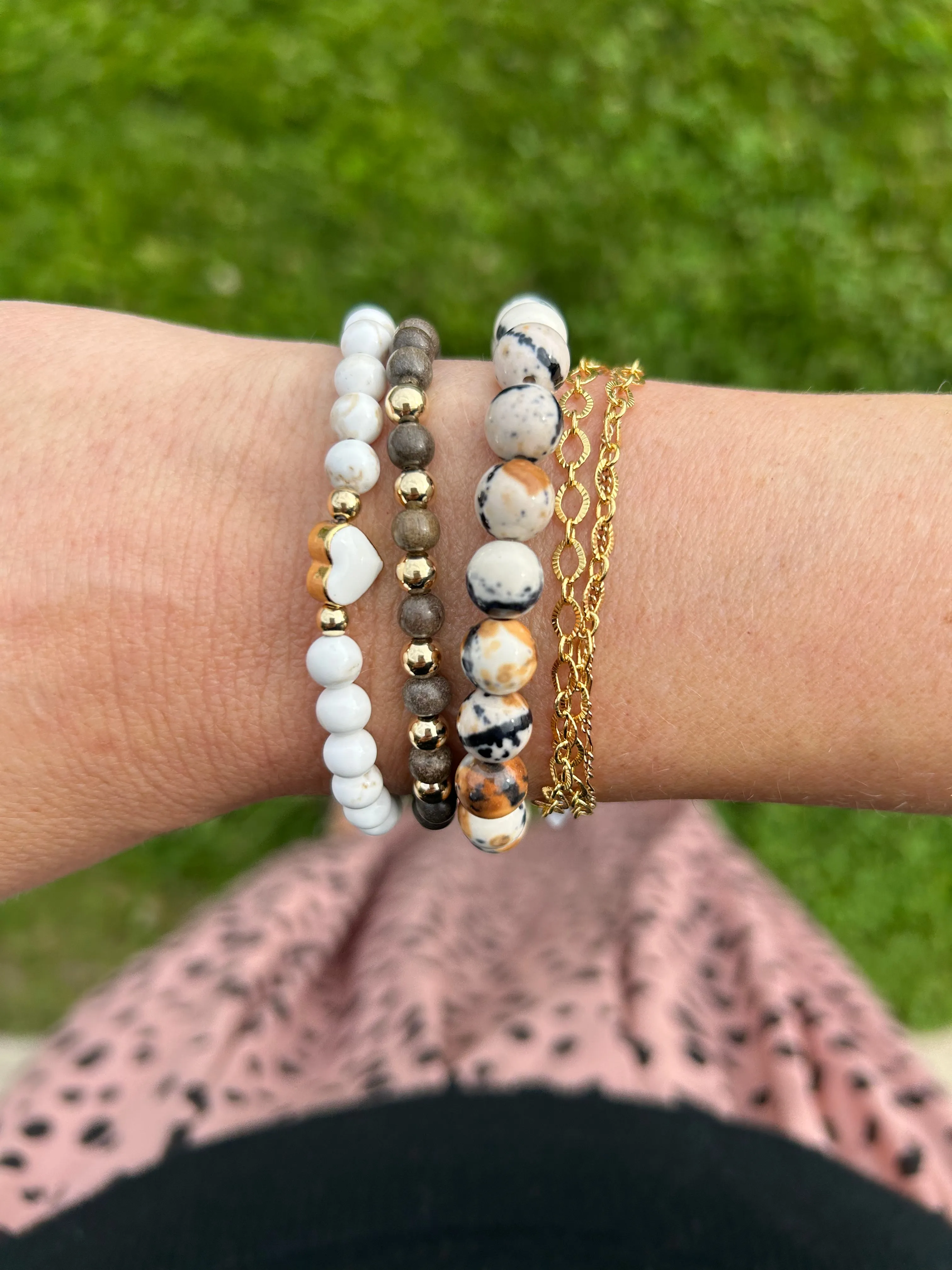 Ocelot Jade 8mm Bracelet