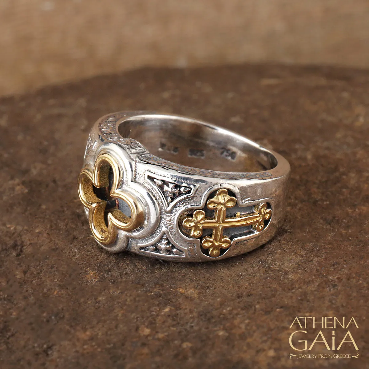 Odysseus Open Crosses Band Ring