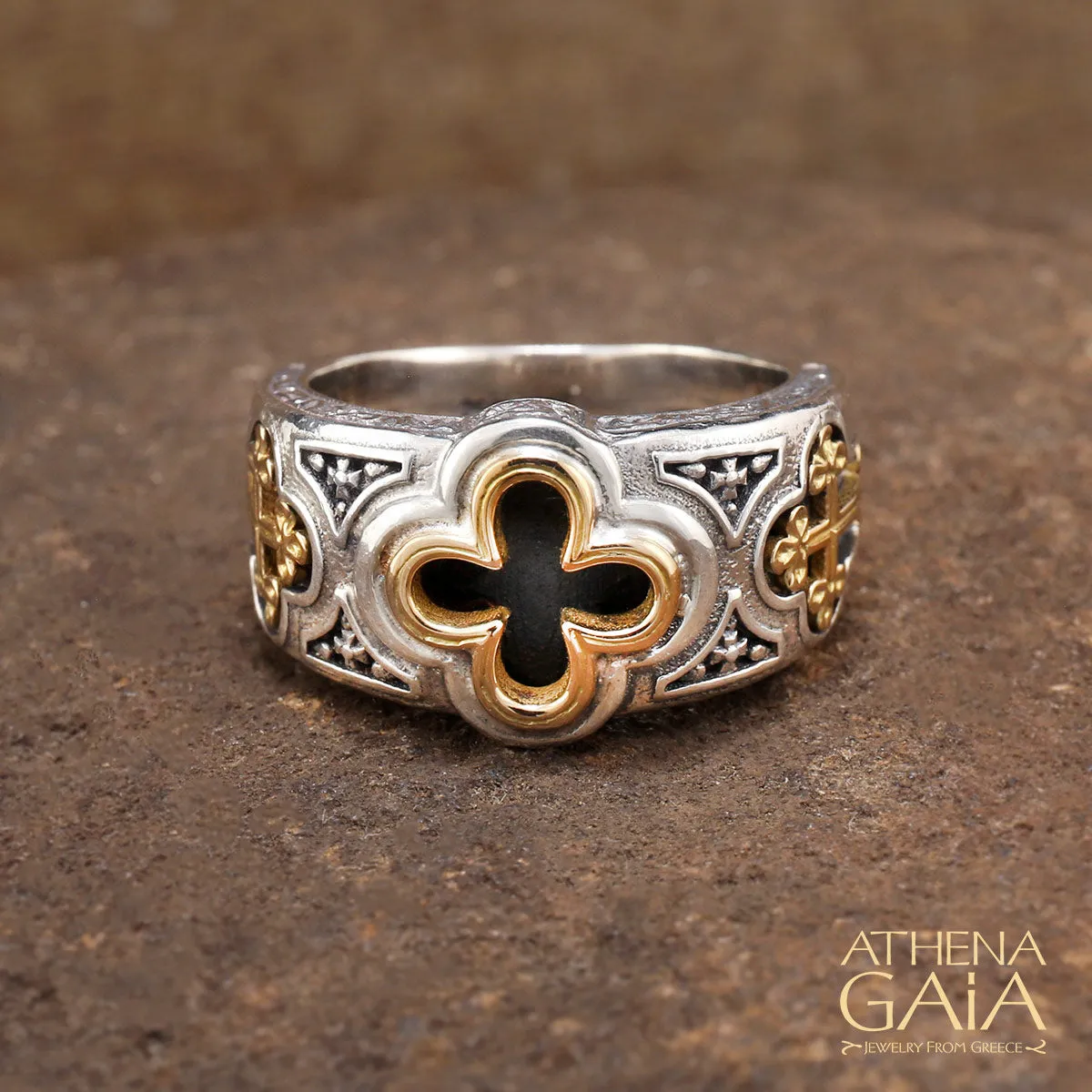 Odysseus Open Crosses Band Ring