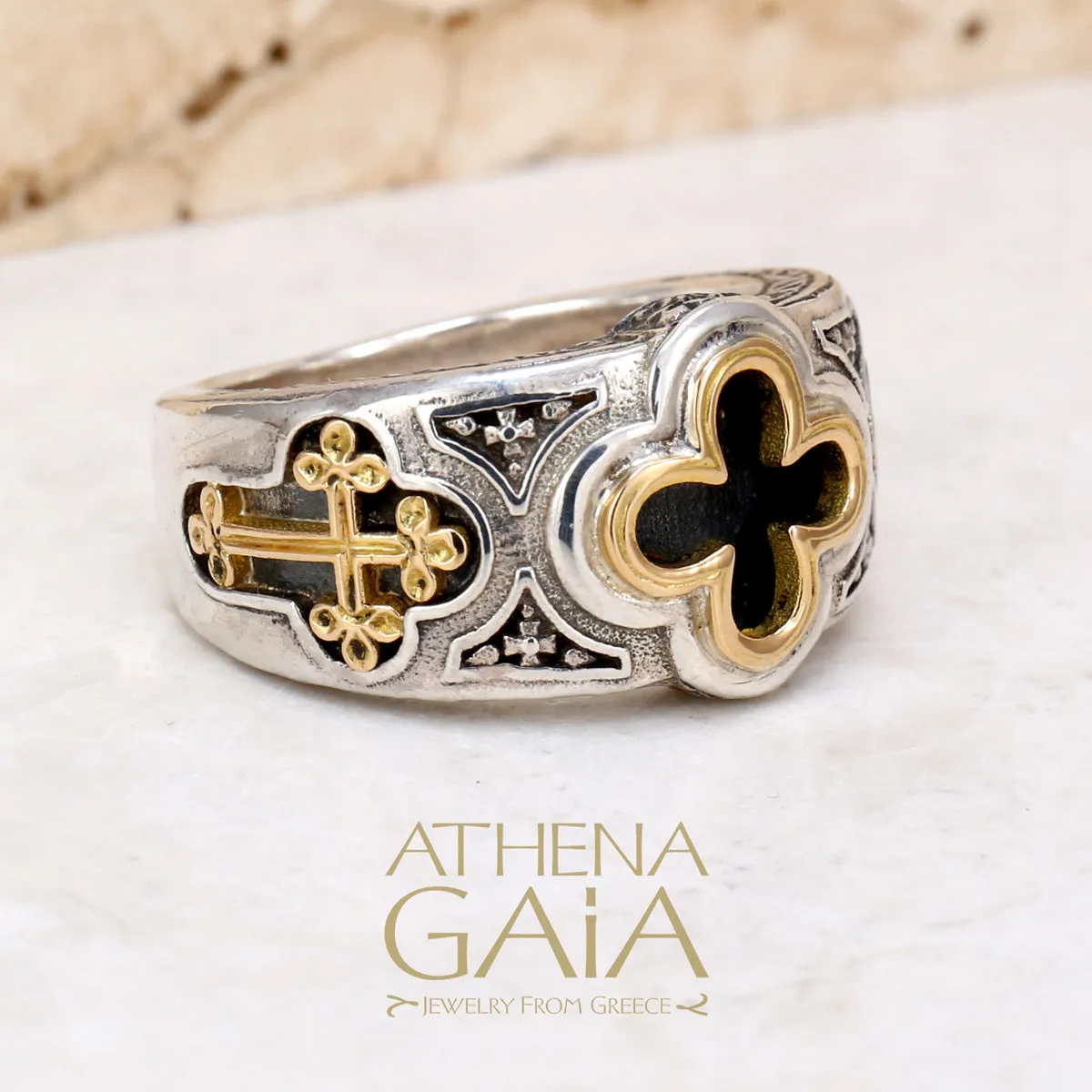 Odysseus Open Crosses Band Ring