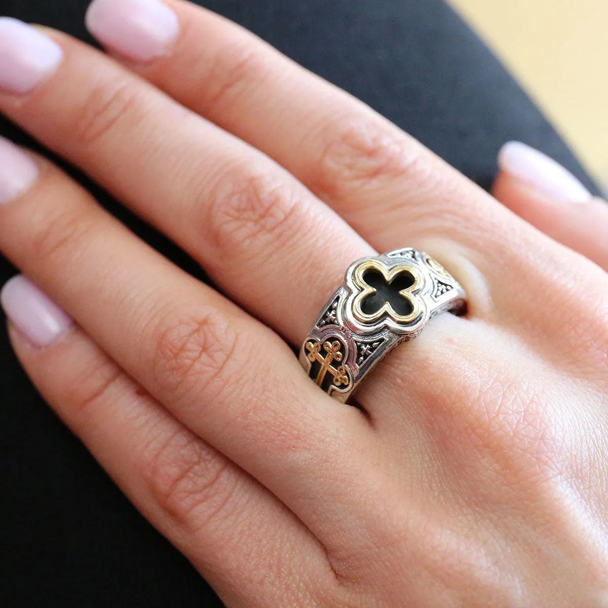 Odysseus Open Crosses Band Ring