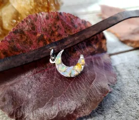 Opal Moon charm choker