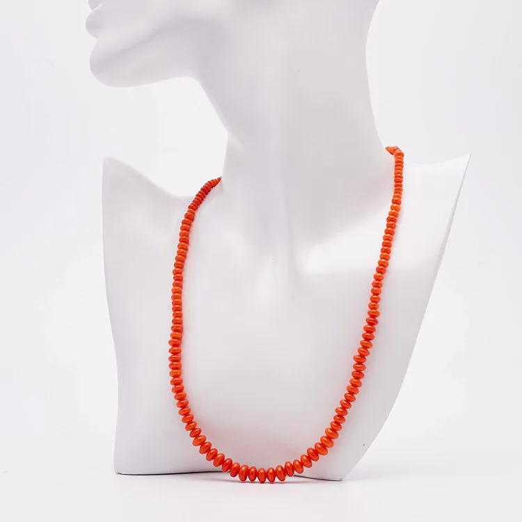 Orange Coral Beaded 46cm Necklace For Women