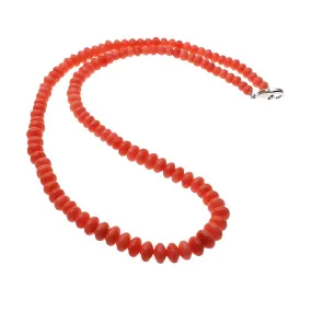 Orange Coral Beaded 46cm Necklace For Women