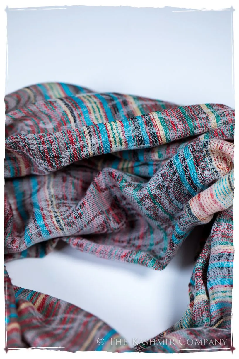 Patrizia Champs de Paisley Ivory Kashmir Wool Scarf