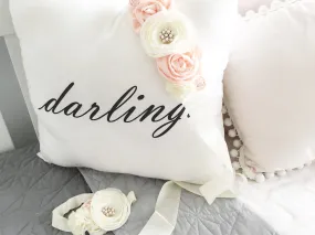 Peach & Ivory Sash Headband Set