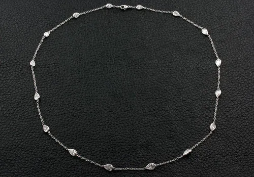 Pear Shaped Diamonds by the Yard Necklace