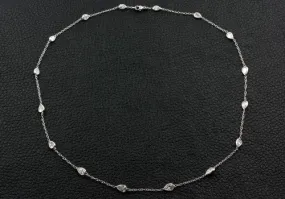Pear Shaped Diamonds by the Yard Necklace