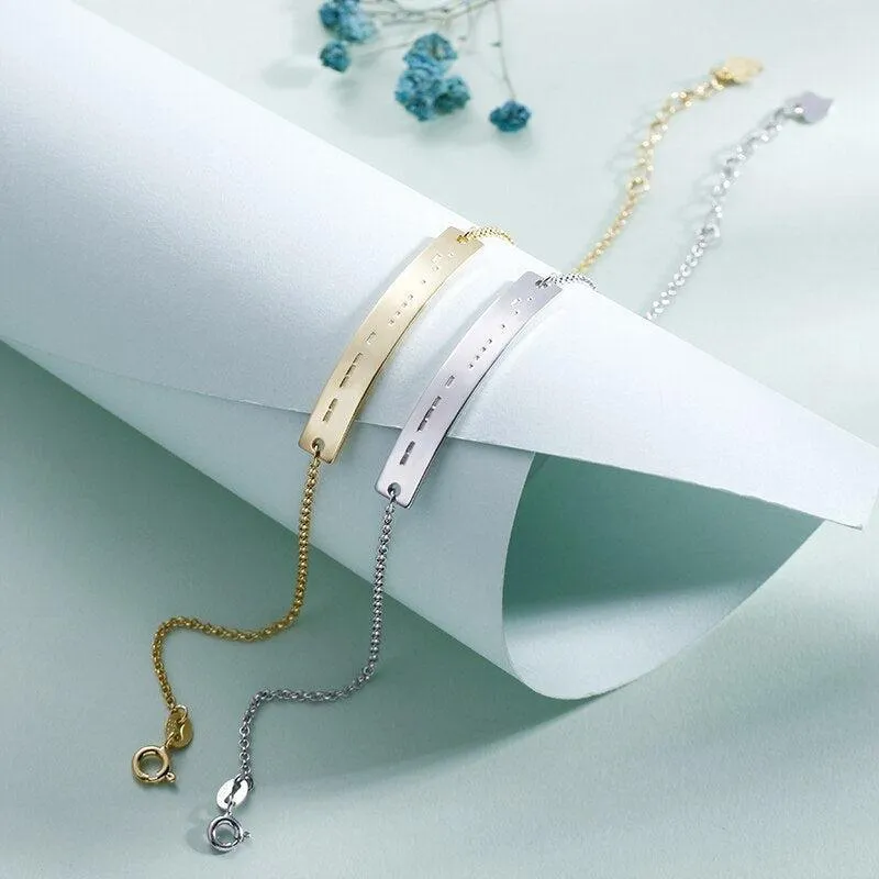Personalize Your Morse Code Bar Bracelet